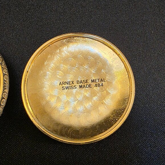 Vintage 70's Sears Roebuck Pocket Watch Stag / Floral Swiss Made - Picture 10 of 13